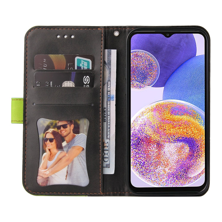 For Samsung Galaxy A23 / M23 / F23 Stitching-Color PU Leather Phone Case