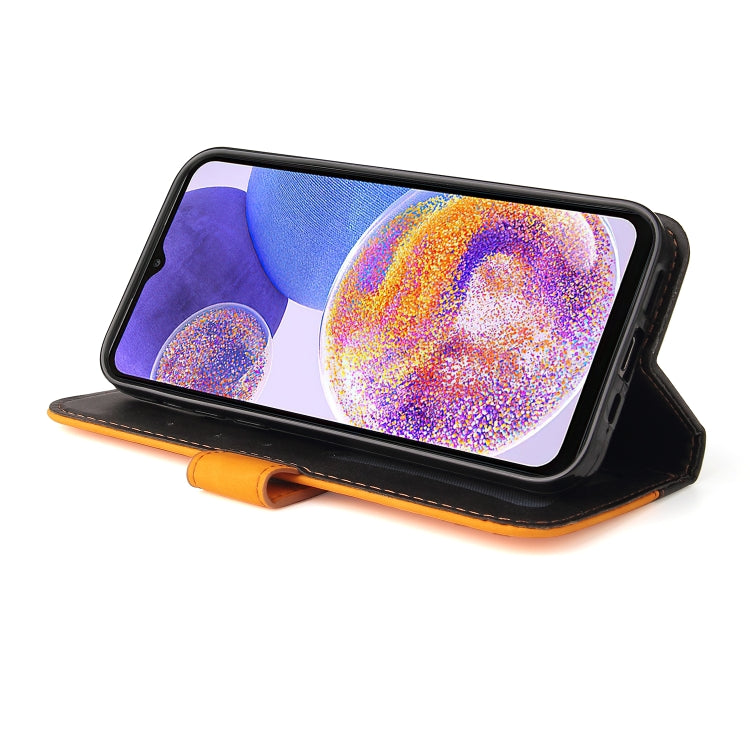 For Samsung Galaxy A23 / M23 / F23 Stitching-Color PU Leather Phone Case