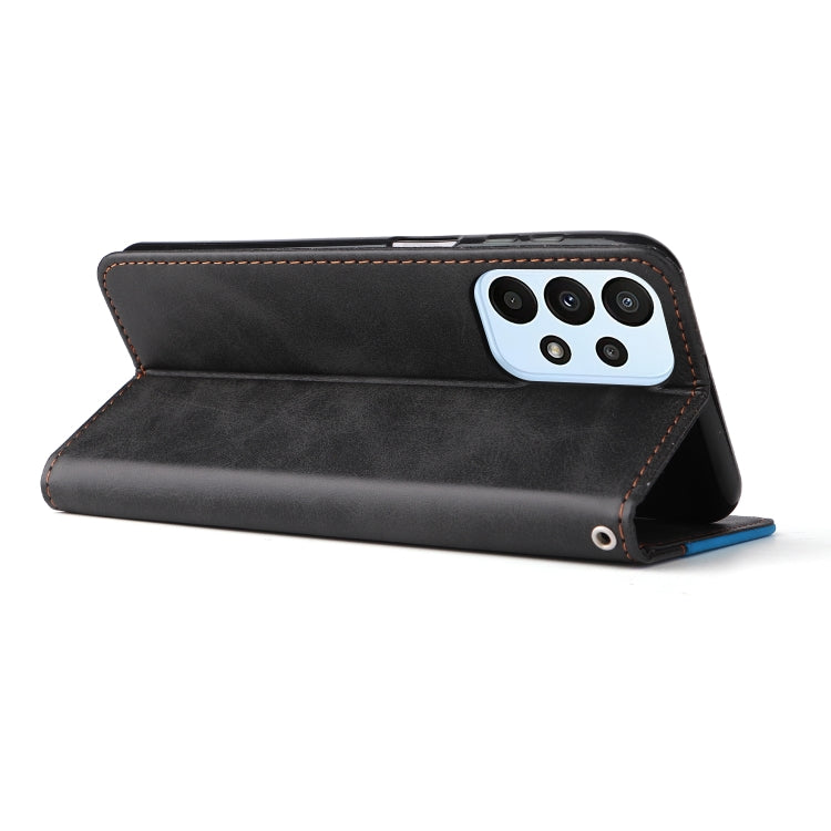 For Samsung Galaxy A23 / M23 / F23 Stitching-Color PU Leather Phone Case
