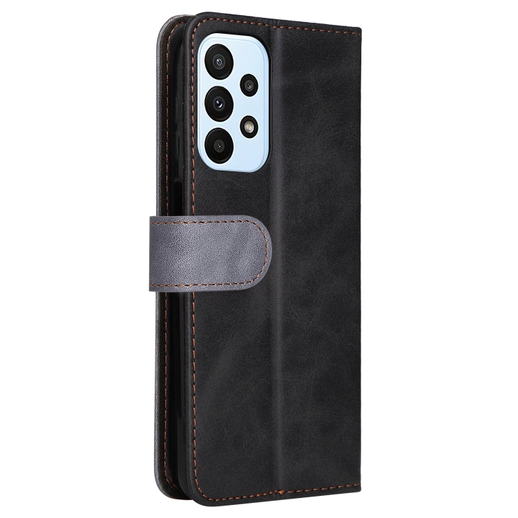 For Samsung Galaxy A23 / M23 / F23 Stitching-Color PU Leather Phone Case