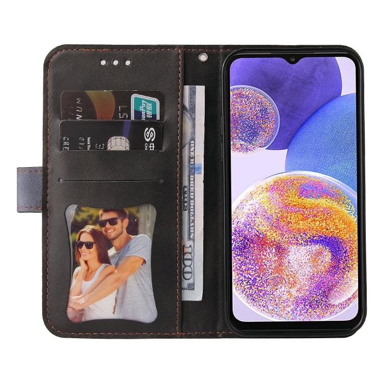 For Samsung Galaxy A23 / M23 / F23 Stitching-Color PU Leather Phone Case