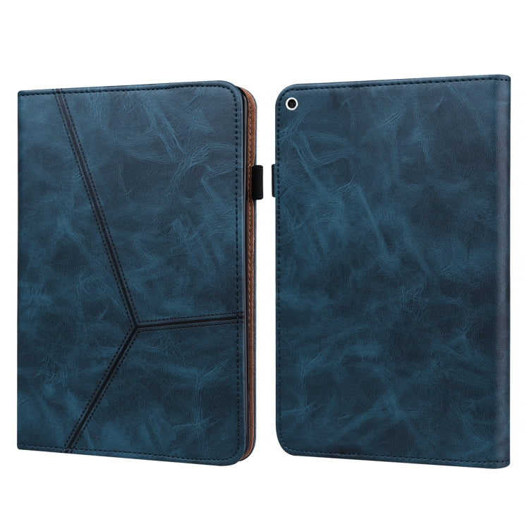 Solid Color Embossed Striped Smart Leather Case For iPad 5 / 6 / 7 / 8 2017
