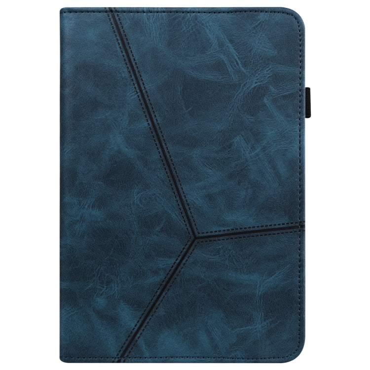 Solid Color Embossed Striped Smart Leather Case For iPad 5 / 6 / 7 / 8 2017