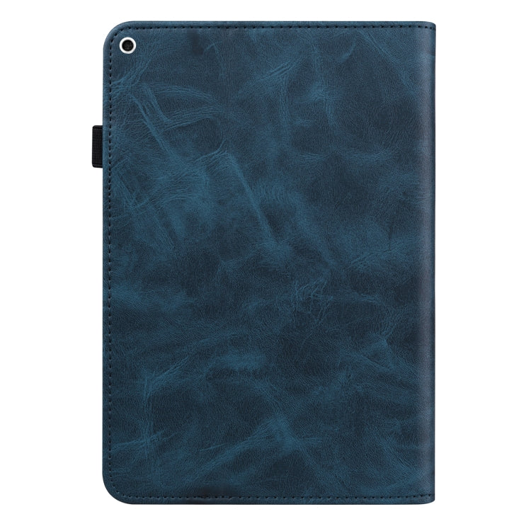 Solid Color Embossed Striped Smart Leather Case For iPad 5 / 6 / 7 / 8 2017