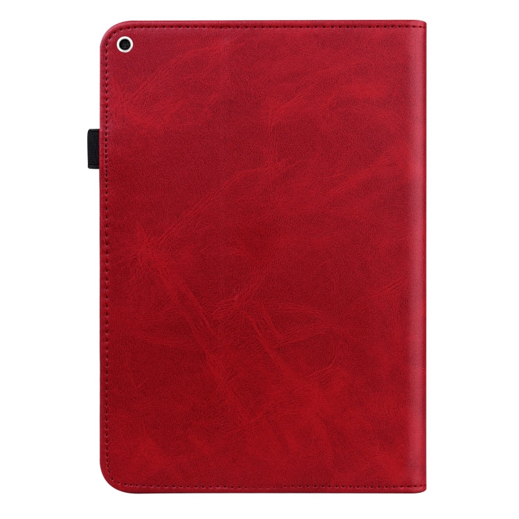 Solid Color Embossed Striped Smart Leather Case For iPad 5 / 6 / 7 / 8 2017