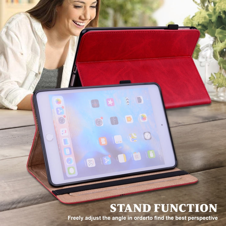 Solid Color Embossed Striped Smart Leather Case For iPad 5 / 6 / 7 / 8 2017