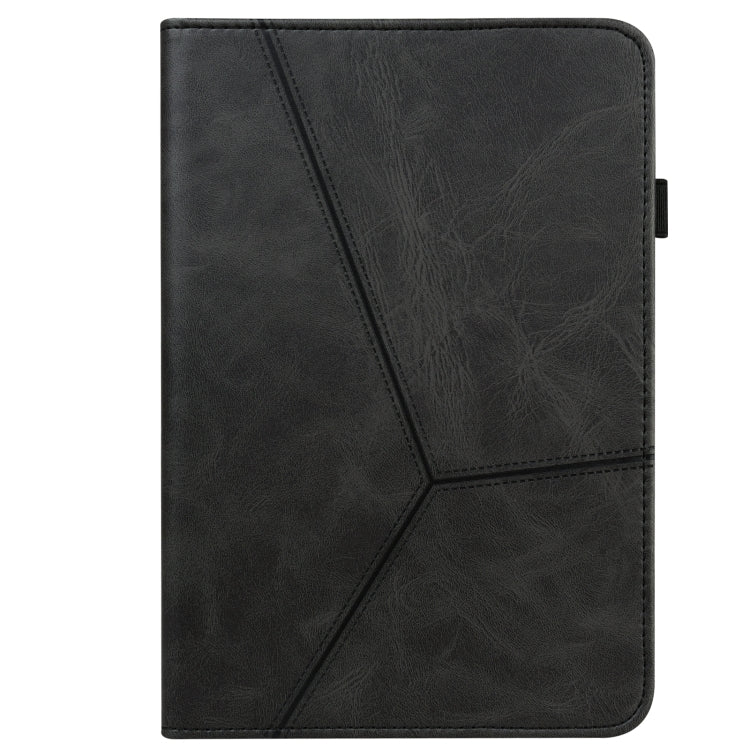 Solid Color Embossed Striped Smart Leather Case For iPad 5 / 6 / 7 / 8 2017