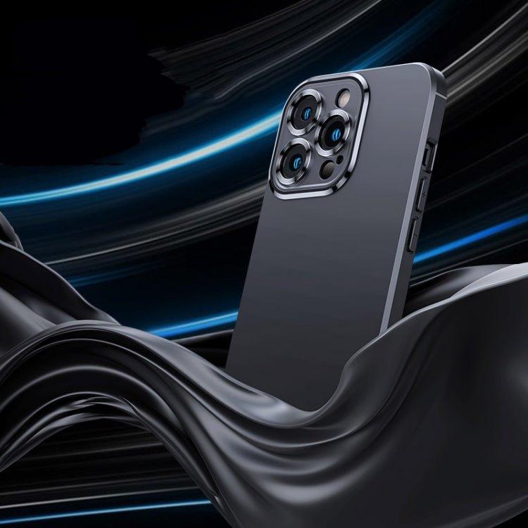 For iPhone 13 Pro Metal Lens Liquid Silicone Phone Case