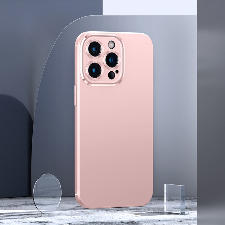 For iPhone 13 Pro Max Metal Lens Liquid Silicone Phone Case