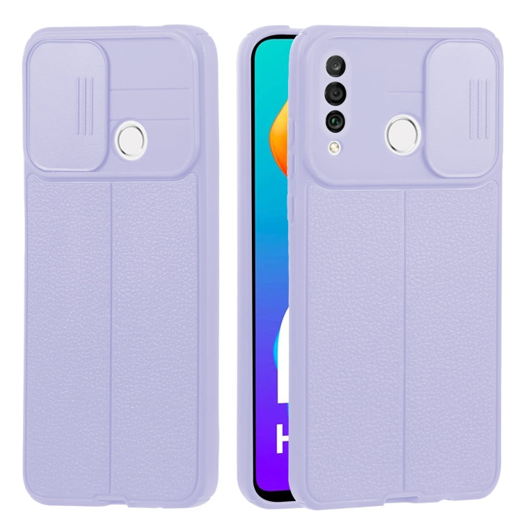 For Huawei P30 Lite Litchi Texture Sliding Camshield TPU Phone Case