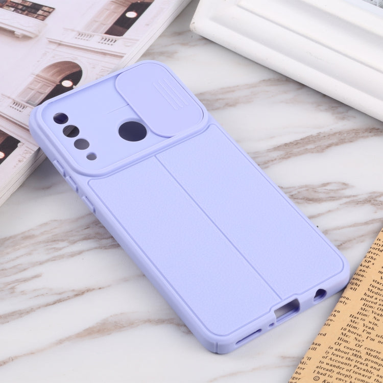 For Huawei P30 Lite Litchi Texture Sliding Camshield TPU Phone Case
