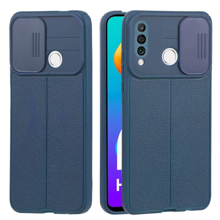 For Huawei P30 Lite Litchi Texture Sliding Camshield TPU Phone Case