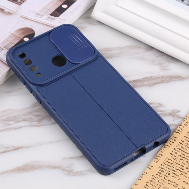 For Huawei P30 Lite Litchi Texture Sliding Camshield TPU Phone Case