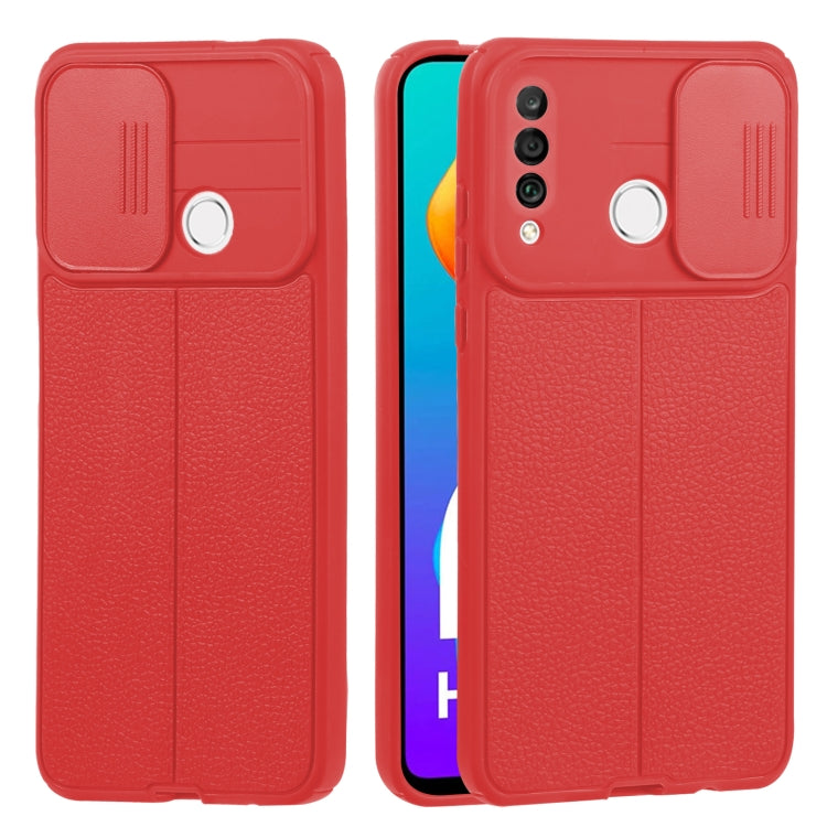 For Huawei P30 Lite Litchi Texture Sliding Camshield TPU Phone Case