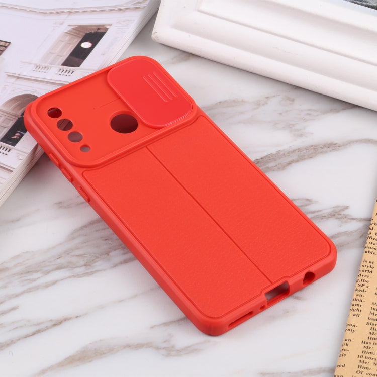 For Huawei P30 Lite Litchi Texture Sliding Camshield TPU Phone Case