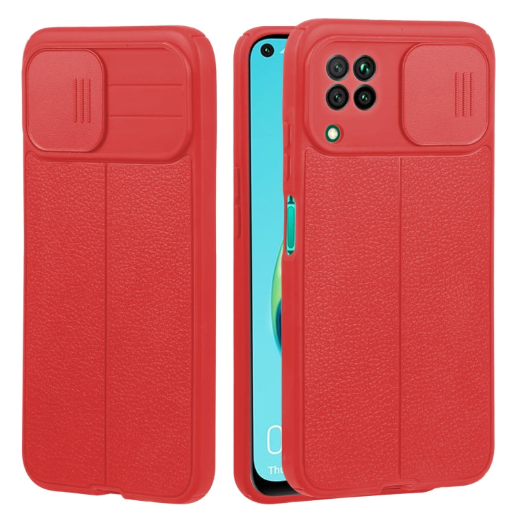 For Huawei P40 Lite / nova 7i Litchi Texture Sliding Camshield TPU Phone Case