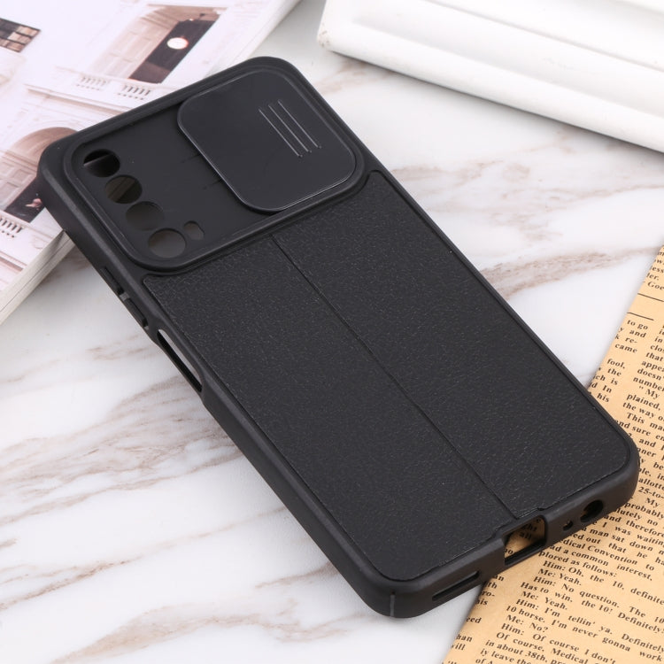 For Huawei Y7a / P Smart 2021 Litchi Texture Sliding Camshield TPU Phone Case
