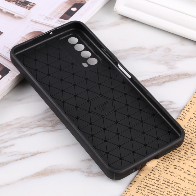For Huawei Y7a / P Smart 2021 Litchi Texture Sliding Camshield TPU Phone Case