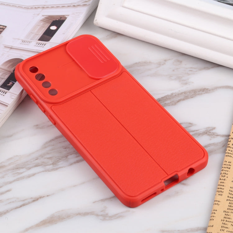 For Huawei Y7a / P Smart 2021 Litchi Texture Sliding Camshield TPU Phone Case