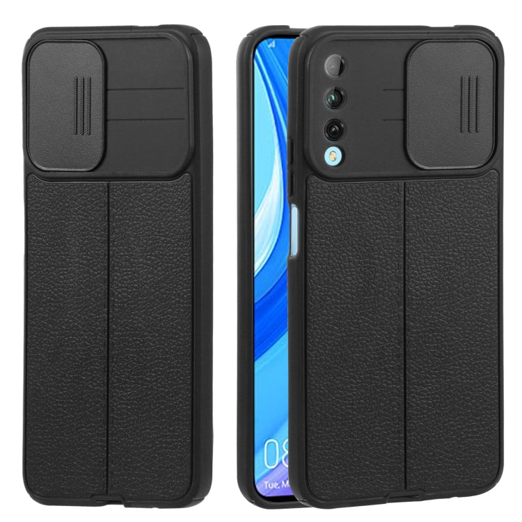 For Huawei Y9s Litchi Texture Sliding Camshield TPU Phone Case