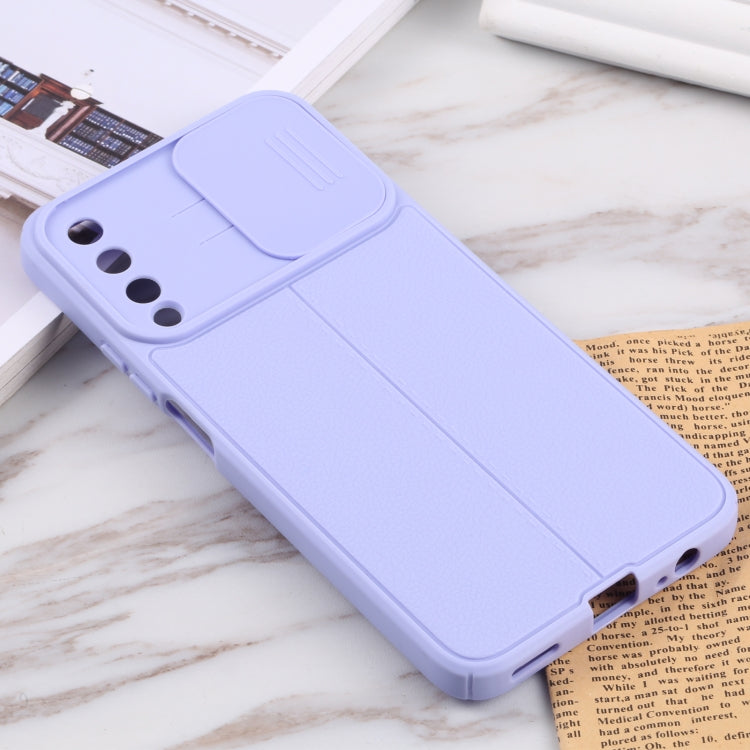 For Huawei Y9s Litchi Texture Sliding Camshield TPU Phone Case