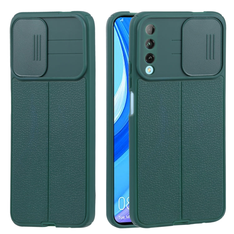 For Huawei Y9s Litchi Texture Sliding Camshield TPU Phone Case