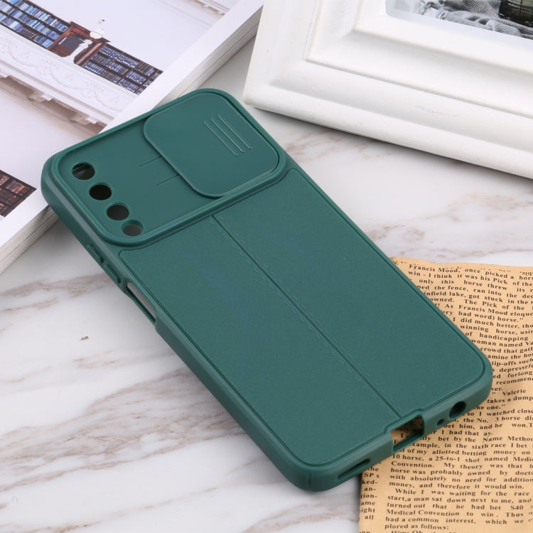 For Huawei Y9s Litchi Texture Sliding Camshield TPU Phone Case