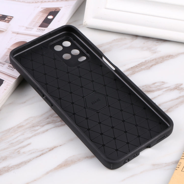 For OPPO A54 4G Litchi Texture Sliding Camshield TPU Phone Case