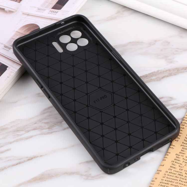 For OPPO F17 Pro / Reno4 Lite / A93 / Reno4 F Litchi Texture Sliding Camshield TPU Phone Case