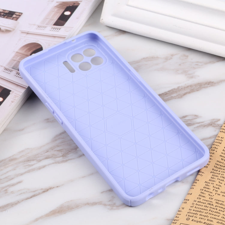 For OPPO F17 Pro / Reno4 Lite / A93 / Reno4 F Litchi Texture Sliding Camshield TPU Phone Case