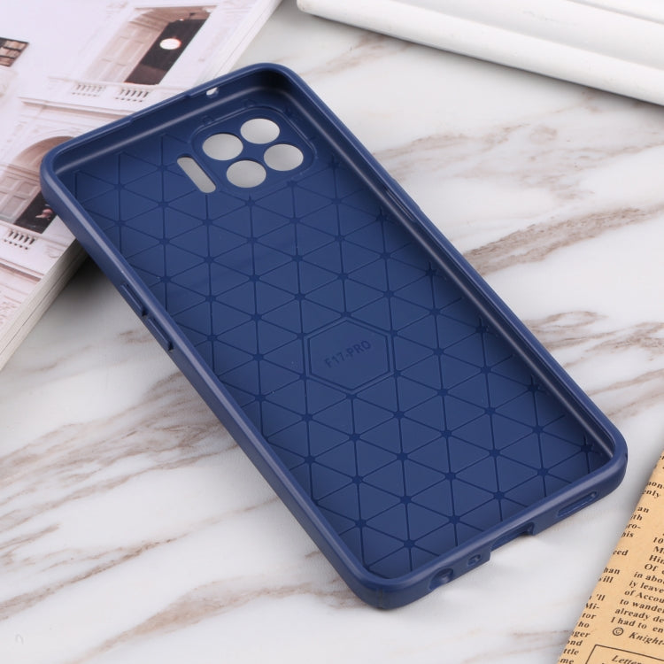 For OPPO F17 Pro / Reno4 Lite / A93 / Reno4 F Litchi Texture Sliding Camshield TPU Phone Case