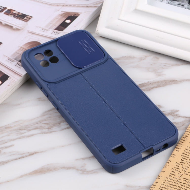 For OPPO Realme C11 / C20 Litchi Texture Sliding Camshield TPU Phone Case