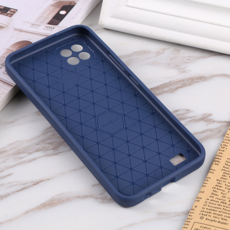 For OPPO Realme C11 / C20 Litchi Texture Sliding Camshield TPU Phone Case