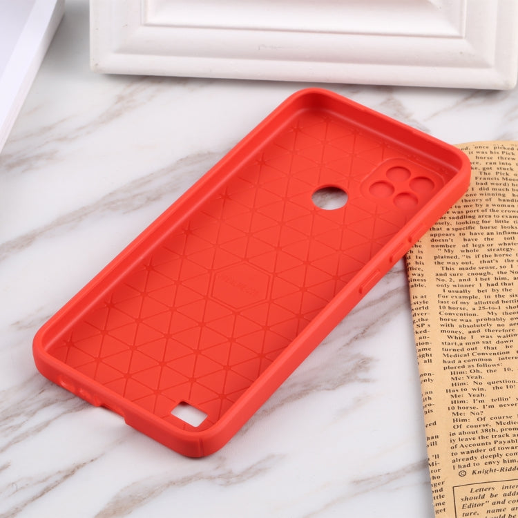 For OPPO Realme C21 Litchi Texture Sliding Camshield TPU Phone Case