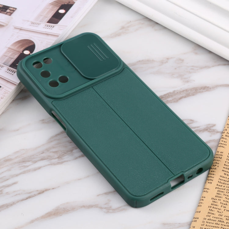 For Samsung Galaxy A52 5G / 4G Litchi Texture Sliding Camshield TPU Phone Case