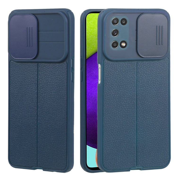 For Samsung Galaxy A52 5G / 4G Litchi Texture Sliding Camshield TPU Phone Case