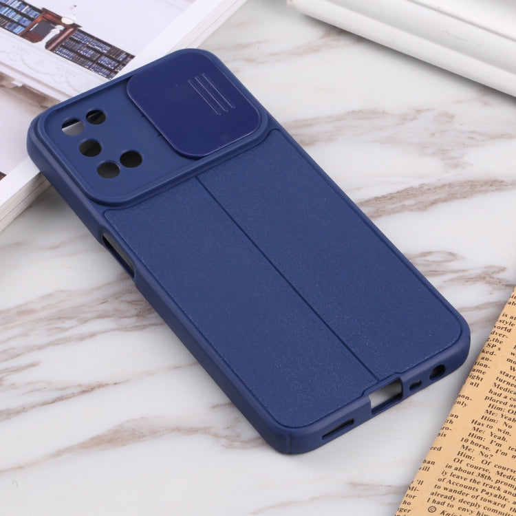 For Samsung Galaxy A52 5G / 4G Litchi Texture Sliding Camshield TPU Phone Case