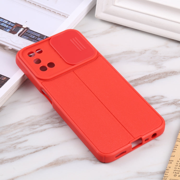 For Samsung Galaxy A52 5G / 4G Litchi Texture Sliding Camshield TPU Phone Case