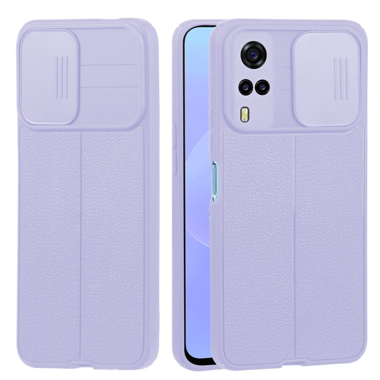 For vivo Y31 2021 / Y20i / Y20s / Y11s / Y12s Litchi Texture Sliding Camshield TPU Phone Case