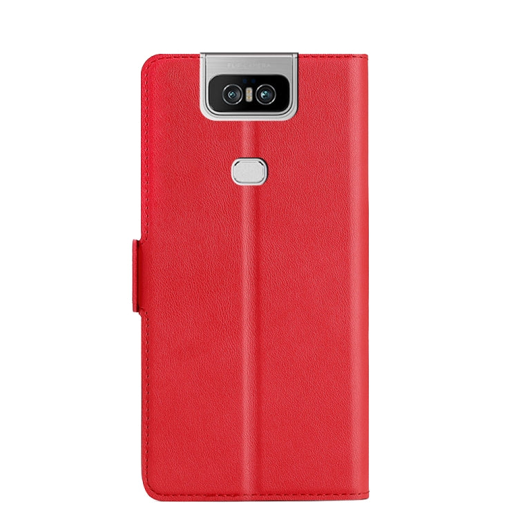 For Asus Zenfone 6 ZS630KL Ultra-thin Voltage Side Buckle PU + TPU Leather Phone Case