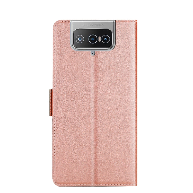 For Asus Zenfone 8 Flip ZS672KS Ultra-thin Voltage Side Buckle PU + TPU Leather Phone Case