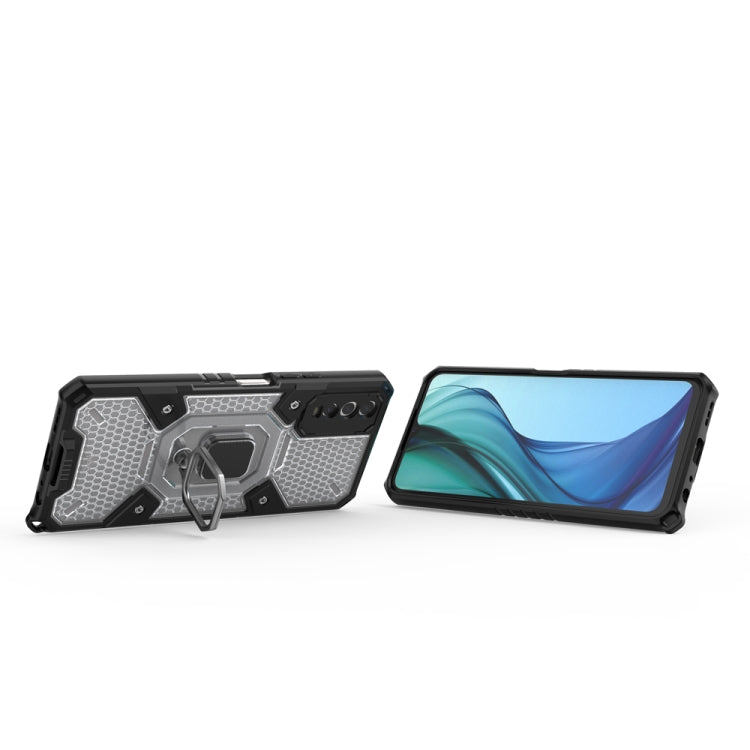 For vivo Y20 Space PC+TPU Shockproof Phone Case with Ring Holder