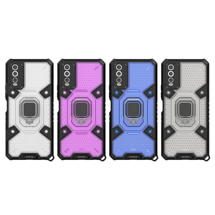 For vivo Y20 Space PC+TPU Shockproof Phone Case with Ring Holder