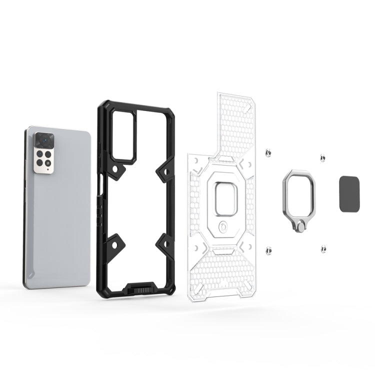 For Xiaomi Redmi Note 11 Pro 5G / 4G Global Space PC+TPU Shockproof Phone Case with Ring Holder