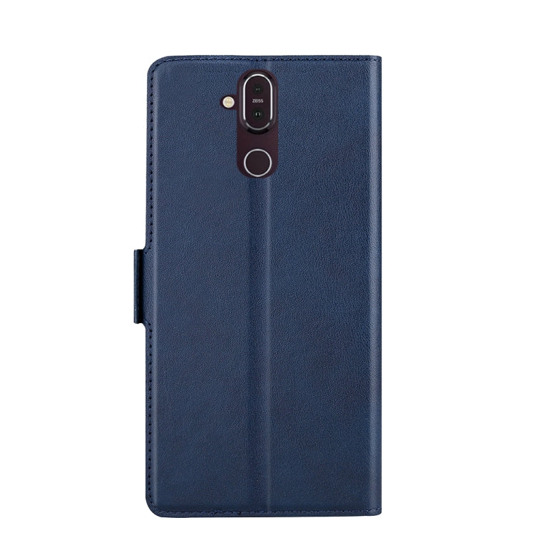 For Nokia 8.1 Ultra-thin Voltage Side Buckle PU + TPU Leather Phone Case