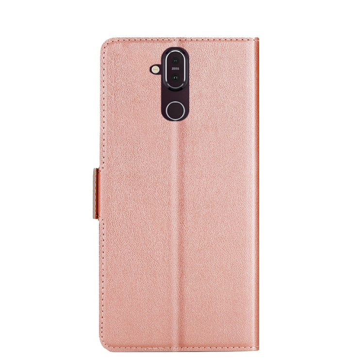 For Nokia 8.1 Ultra-thin Voltage Side Buckle PU + TPU Leather Phone Case