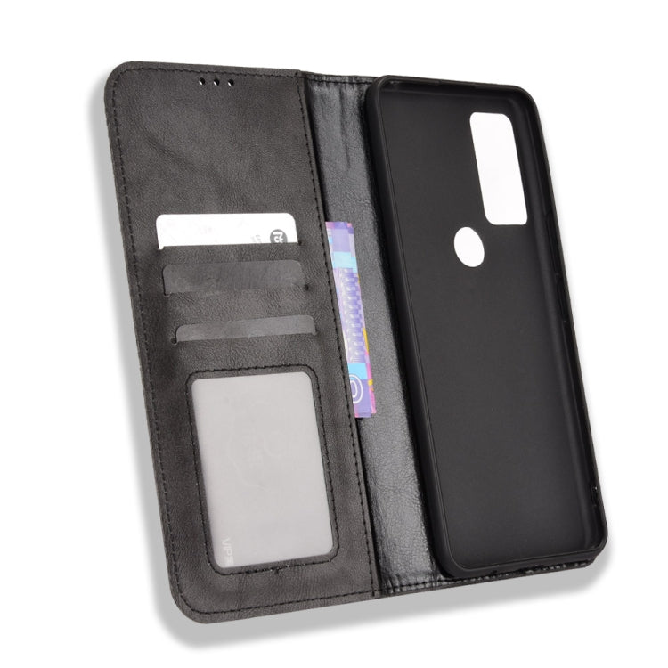 For Cricket Dream 5G / AT&T Radiant Max 5 Magnetic Buckle Retro Texture Leather Phone Case