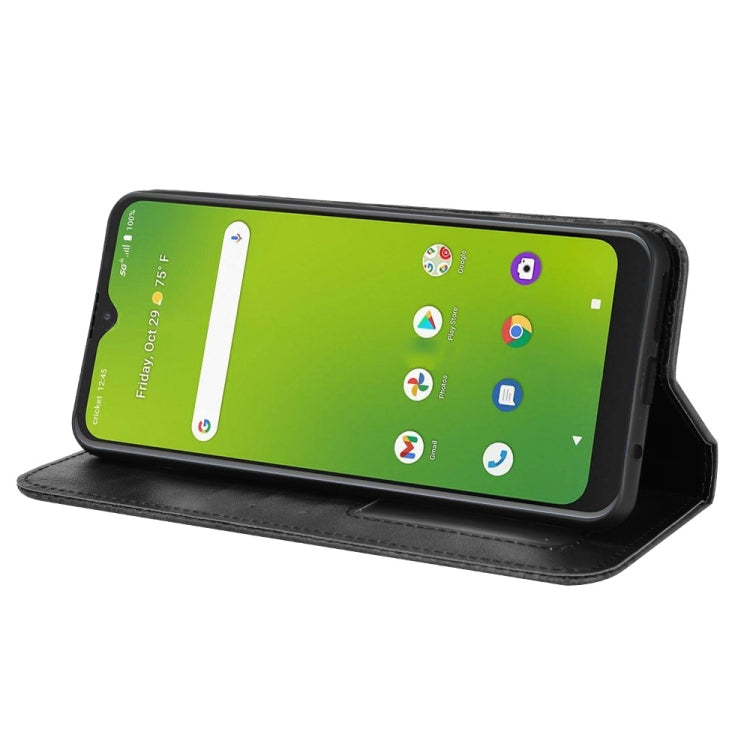 For Cricket Dream 5G / AT&T Radiant Max 5 Magnetic Buckle Retro Texture Leather Phone Case
