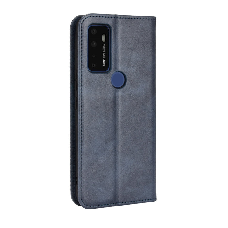 For Cricket Dream 5G / AT&T Radiant Max 5 Magnetic Buckle Retro Texture Leather Phone Case