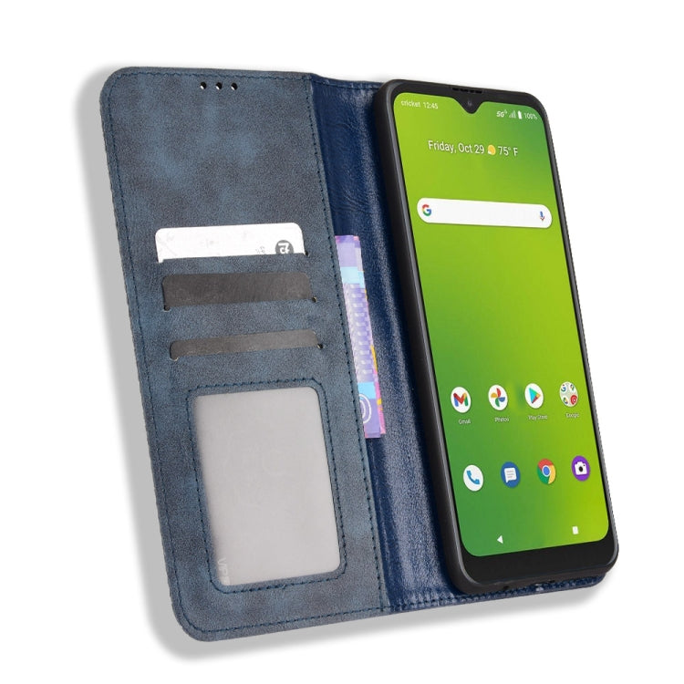 For Cricket Dream 5G / AT&T Radiant Max 5 Magnetic Buckle Retro Texture Leather Phone Case